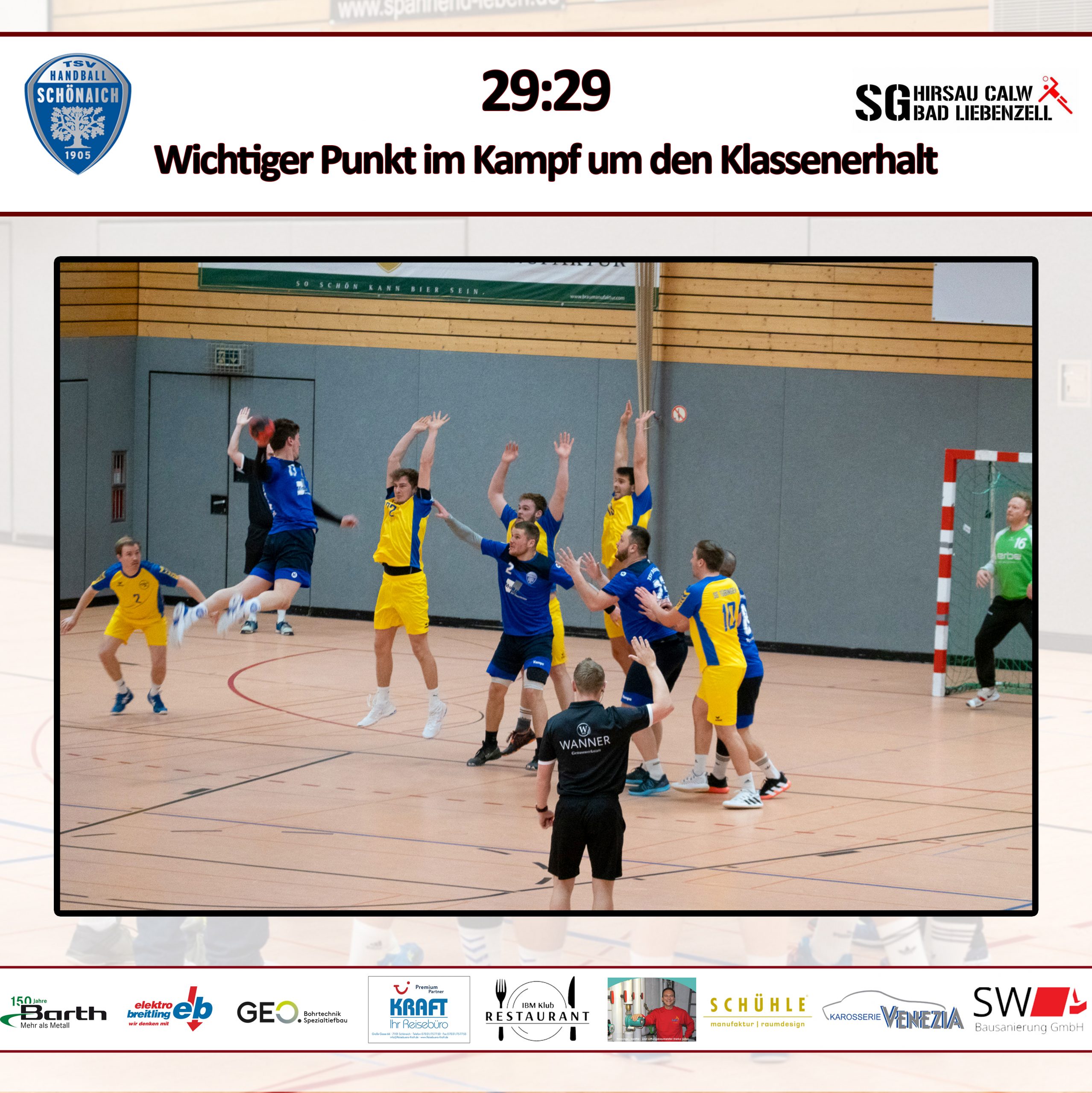 TSV und SG HCL teilen sich in Handballkrimi die Punkte