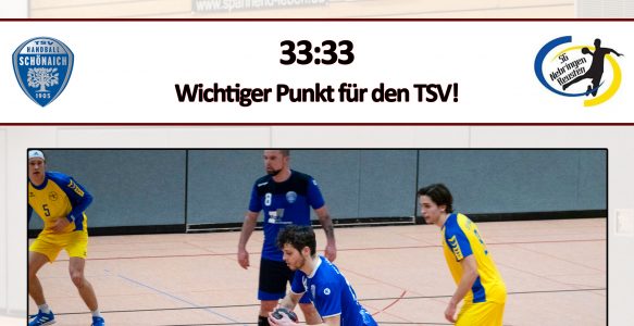Wichtiger Punktgewinn für Schönaich – 33:33 Unentschieden gegen SG Nebringen/Reusten